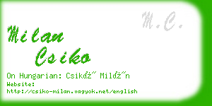 milan csiko business card